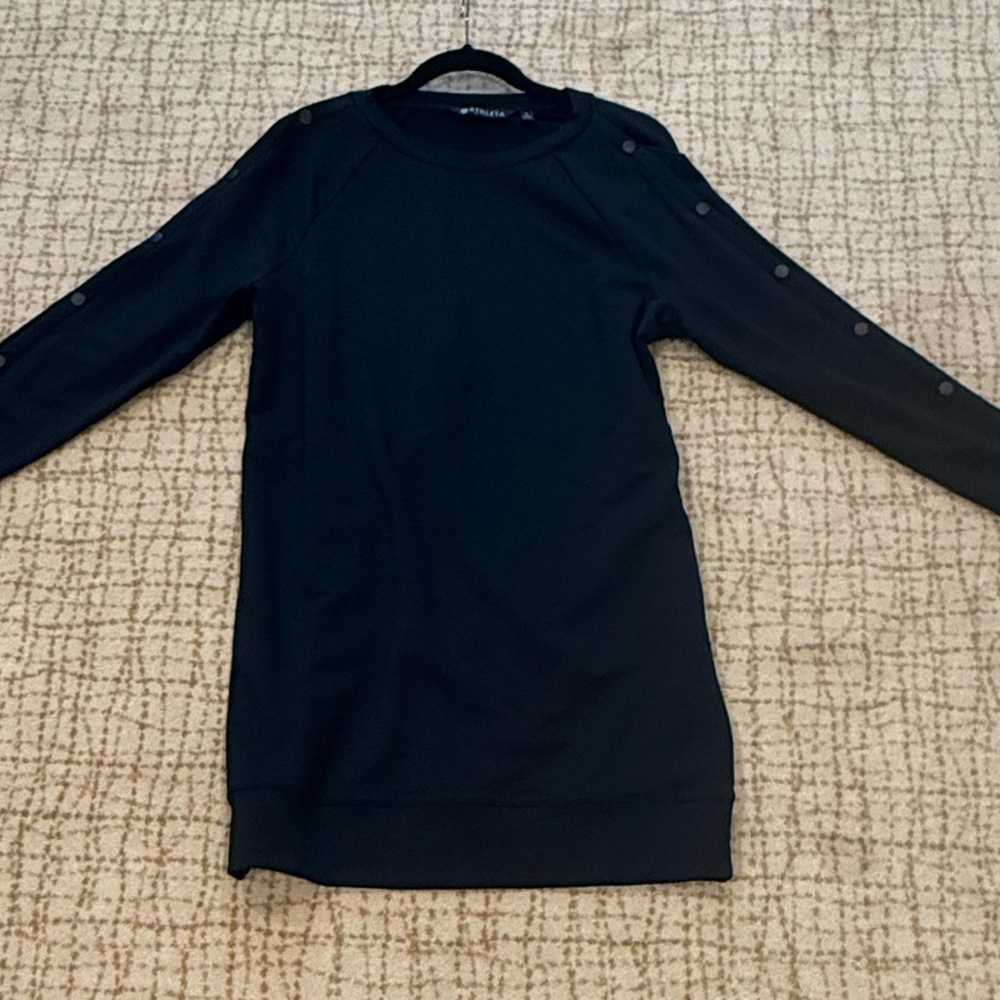 Worn once?  Athleta Black Long Sleeve  Heavyweight Tunic - Picture 2 of 8